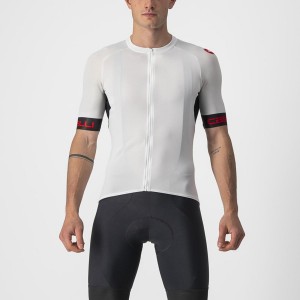 White / Black / Red Men Castelli ENTRATA VI Jersey | XNYH-14639