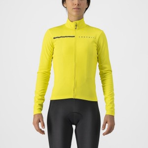 Yellow / Dark Grey Women Castelli SINERGIA 2 FZ Jersey | QCEA-58237