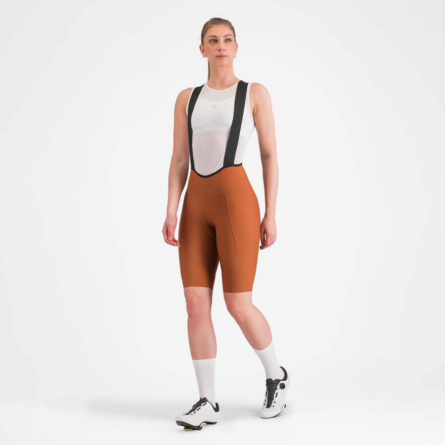 Beige Women Castelli ESPRESSO W DT Bib Shorts | DUSG-09853