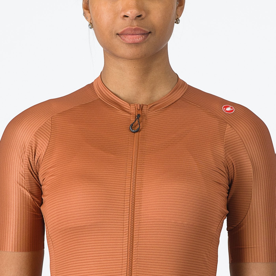 Beige / Dark Grey Women Castelli ESPRESSO W Jersey | KLCX-97561