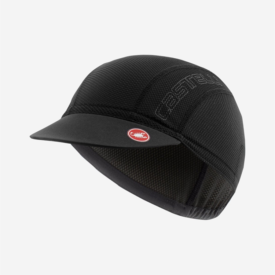 Black Men Castelli A/C 2 CYCLING Cap | NHXO-47362