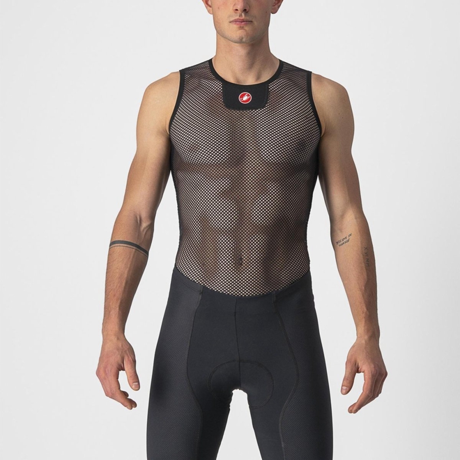 Black Men Castelli CORE MESH 3 SLEEVELESS Base Layer | DAIE-72495