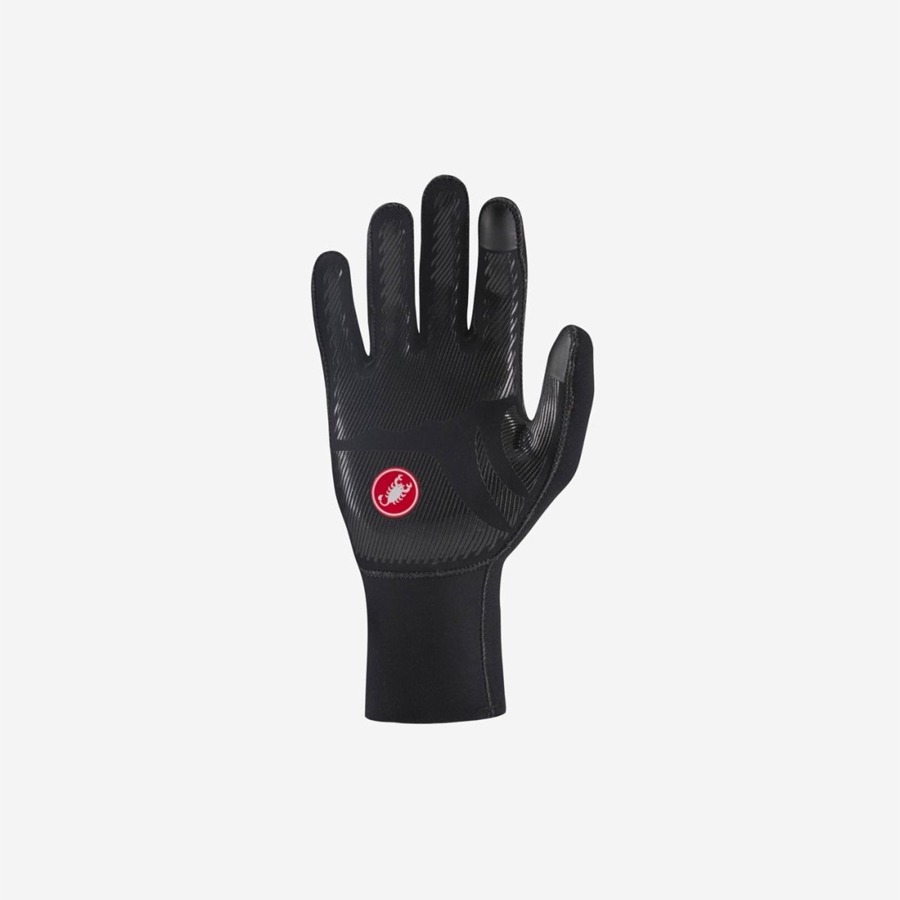 Black Men Castelli DILUVIO ONE Gloves | ENWU-52687