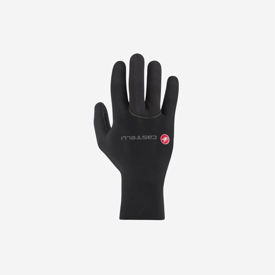 Black Men Castelli DILUVIO ONE Gloves | ENWU-52687