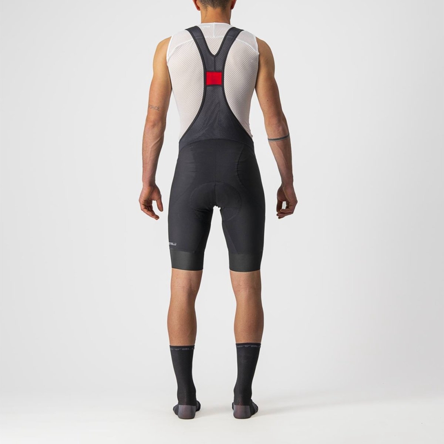 Black Men Castelli ENDURANCE 3 Bib Shorts | MRCX-73846