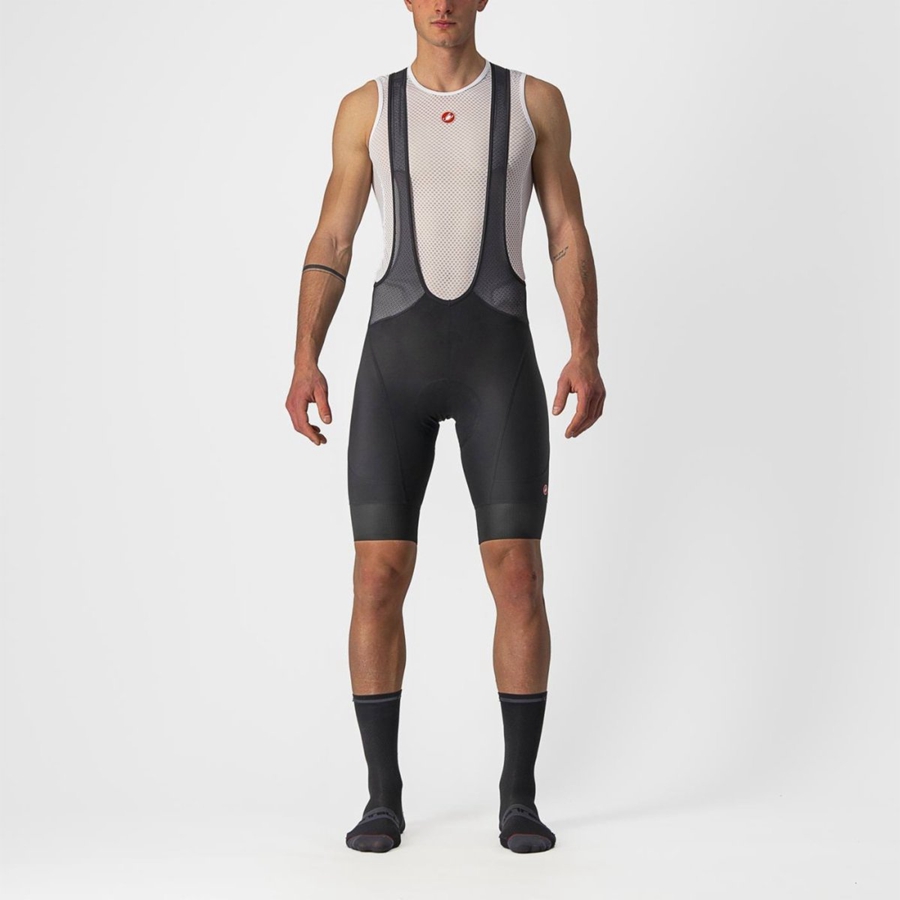 Black Men Castelli ENDURANCE 3 Bib Shorts | MRCX-73846