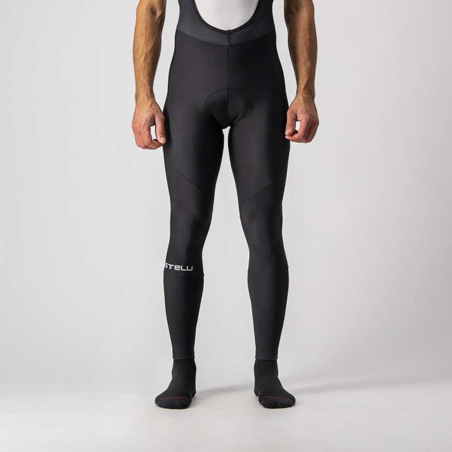 Black Men Castelli ENTRATA Bib Tights | PTCF-21864