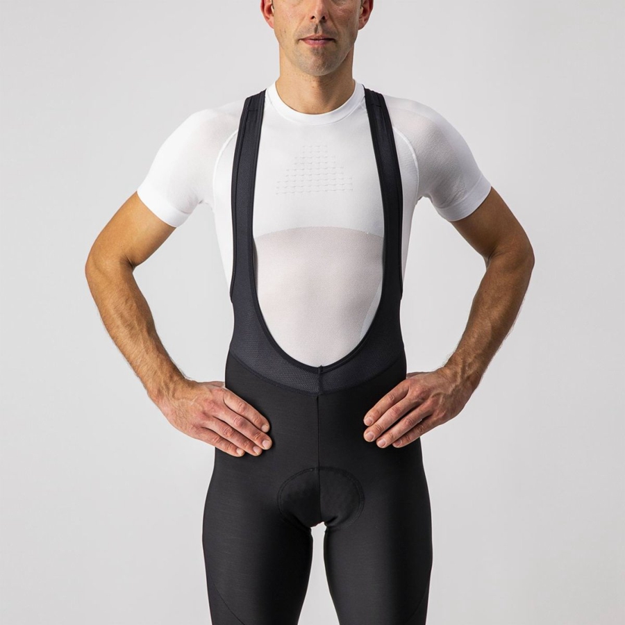 Black Men Castelli ENTRATA Bib Tights | PTCF-21864