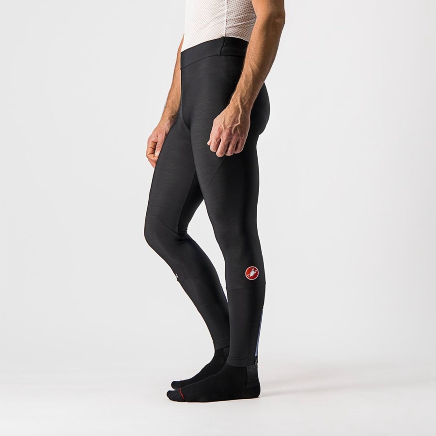 Black Men Castelli ENTRATA NO PAD Leggings | UEBH-59401