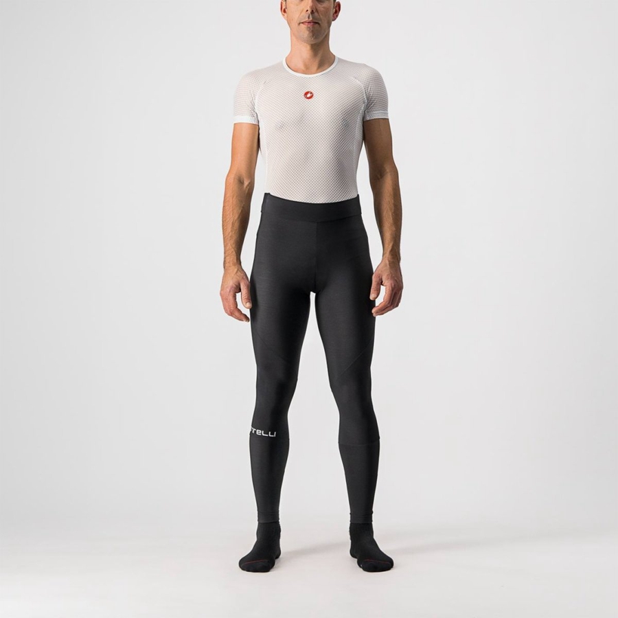 Black Men Castelli ENTRATA NO PAD Leggings | UEBH-59401