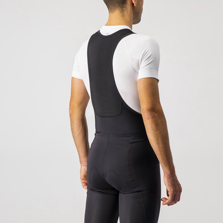 Black Men Castelli ENTRATA WIND Bib Tights | FLMX-82176