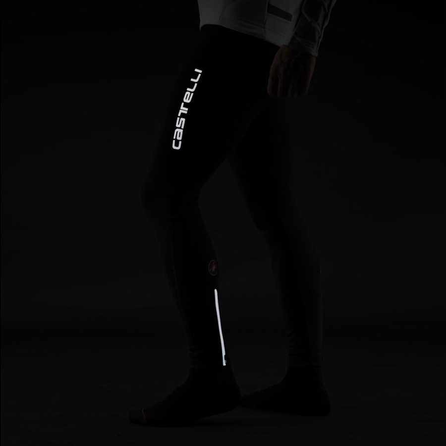 Black Men Castelli ENTRATA WIND Bib Tights | FLMX-82176