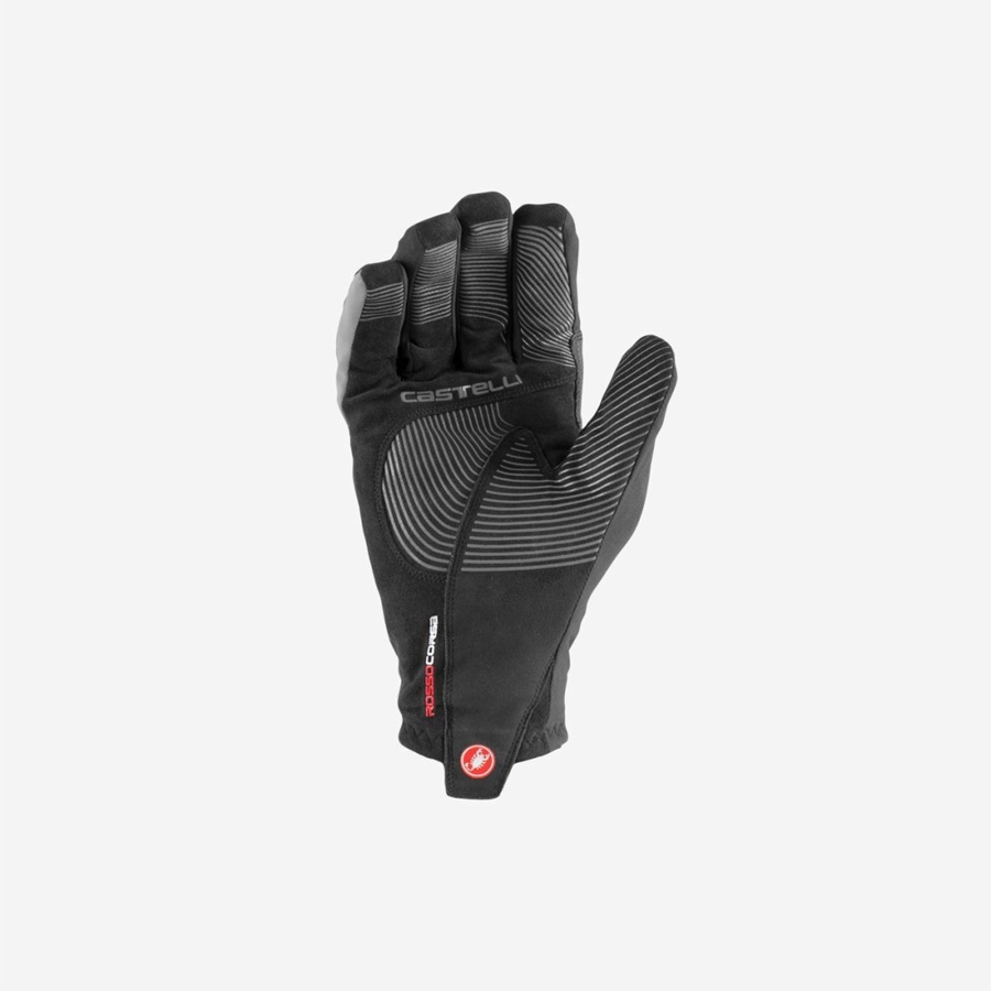 Black Men Castelli ESPRESSO GT Gloves | EPWM-90147