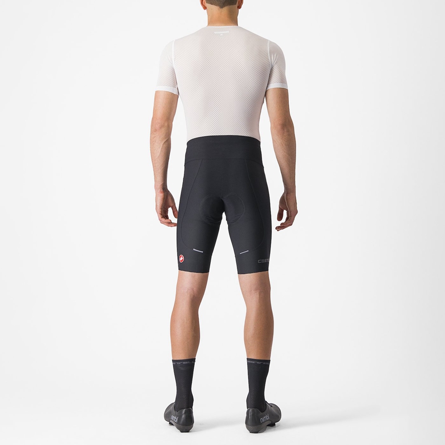 Black Men Castelli ESPRESSO Shorts | OVAK-03815