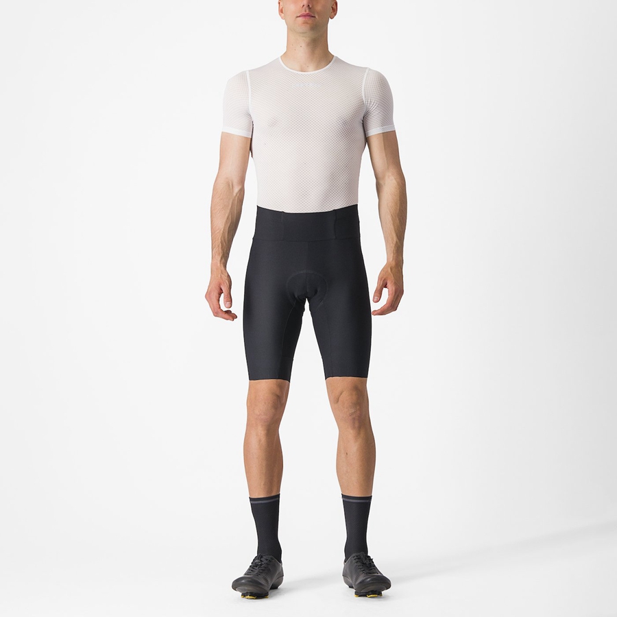 Black Men Castelli ESPRESSO Shorts | OVAK-03815