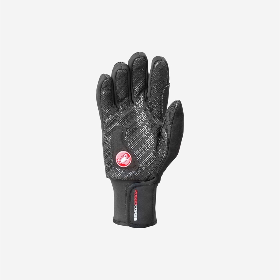 Black Men Castelli ESTREMO Gloves | KIAZ-40178