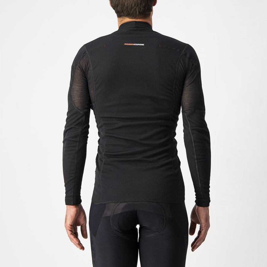 Black Men Castelli FLANDERS WARM LONG SLEEVE Base Layer | UWXV-89105