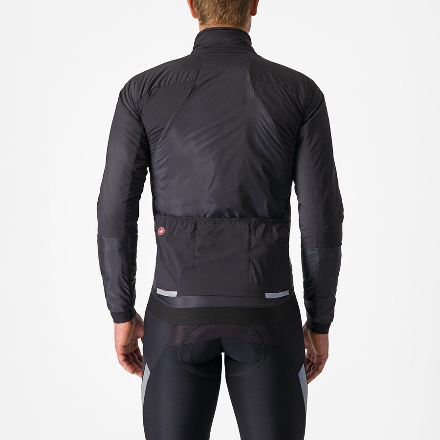 Black Men Castelli FLY THERMAL Jackets | FAVR-79461