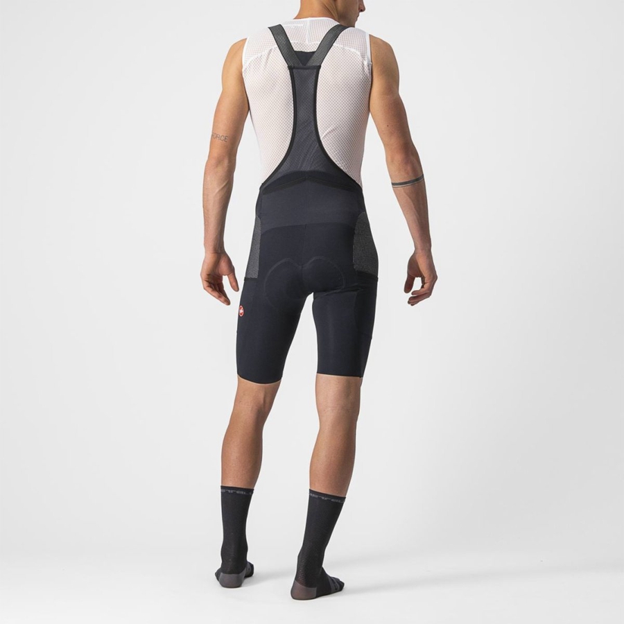 Black Men Castelli FREE UNLIMITED Bib Shorts | VATM-48703