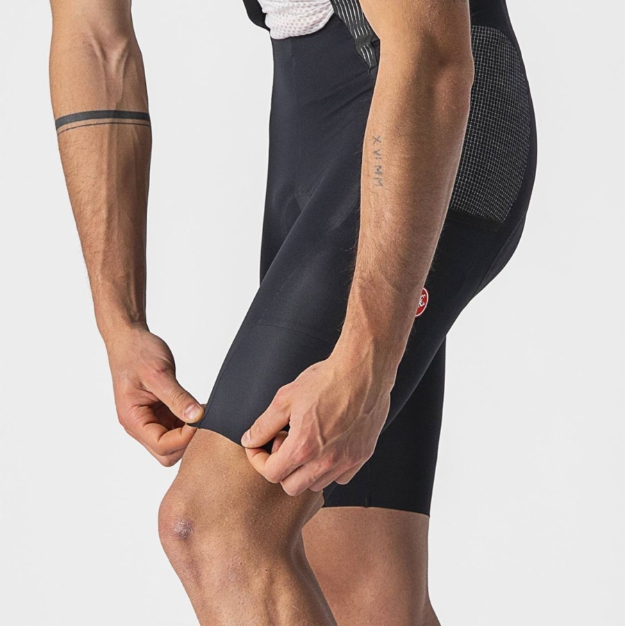 Black Men Castelli FREE UNLIMITED Bib Shorts | VATM-48703