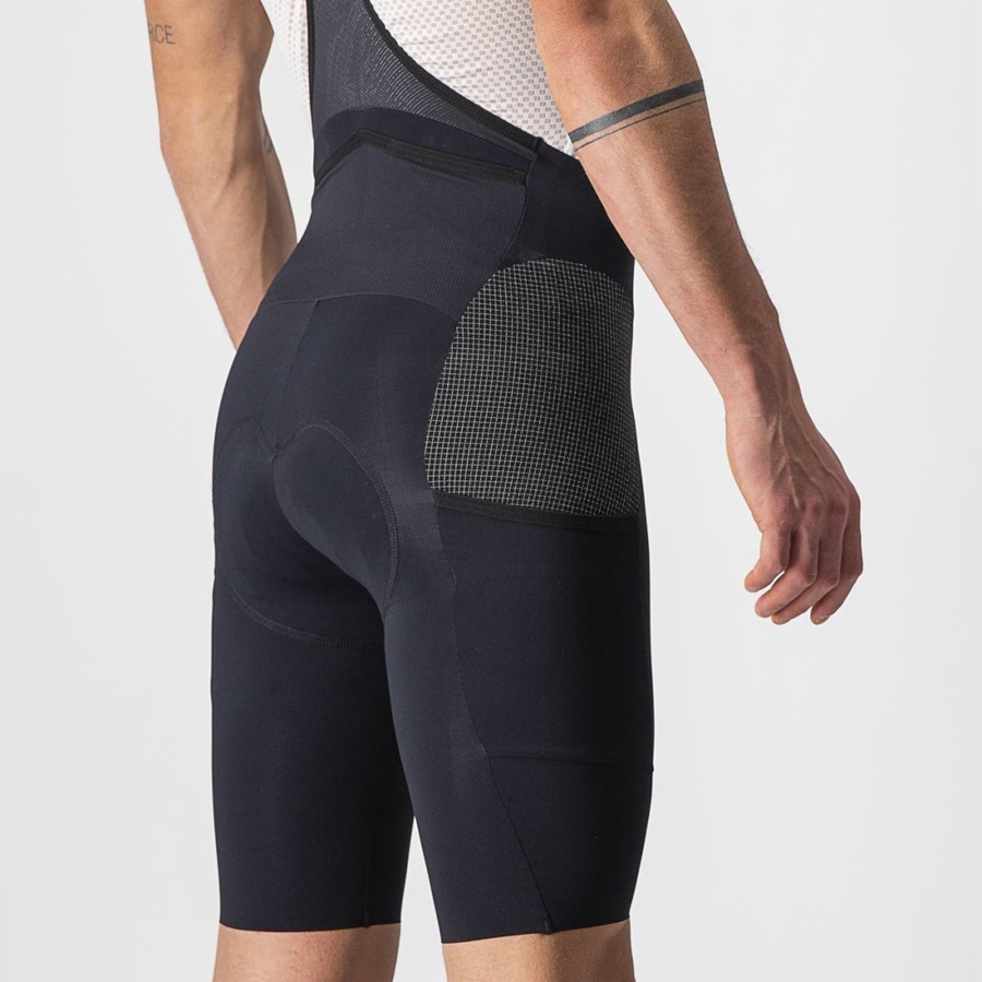 Black Men Castelli FREE UNLIMITED Bib Shorts | VATM-48703