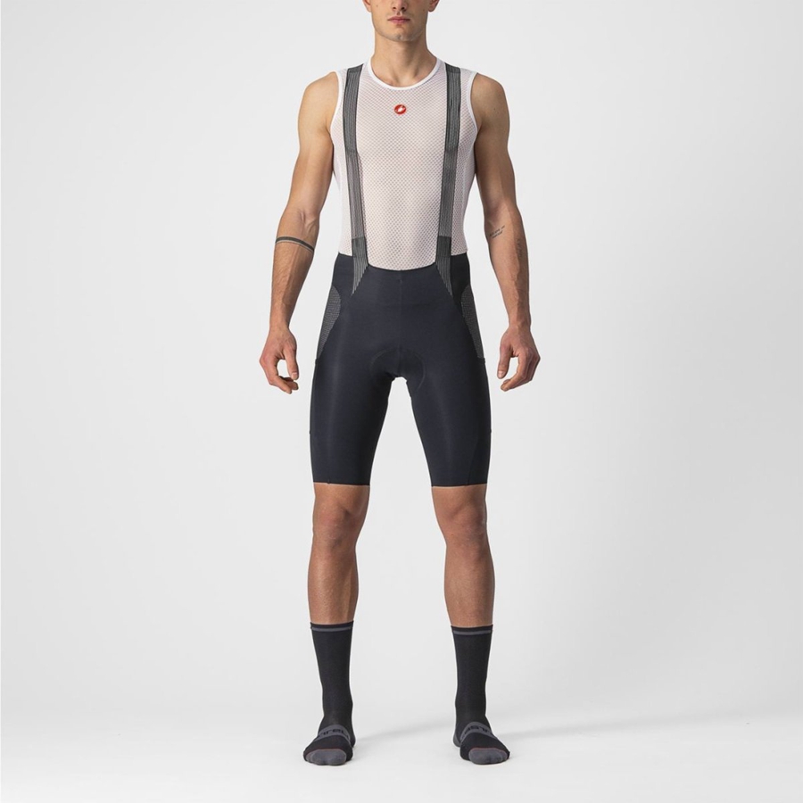 Black Men Castelli FREE UNLIMITED Bib Shorts | VATM-48703