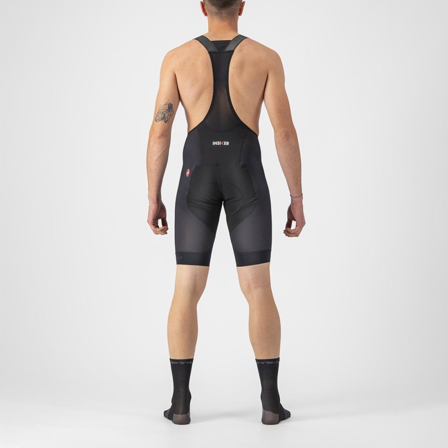 Black Men Castelli INSIDER 2 Bib Shorts | YJCG-38405