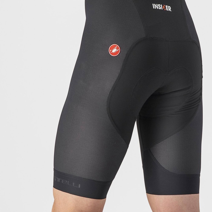 Black Men Castelli INSIDER 2 Bib Shorts | YJCG-38405