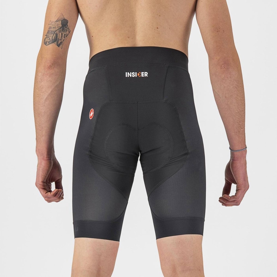 Black Men Castelli INSIDER Shorts | MHKT-86410