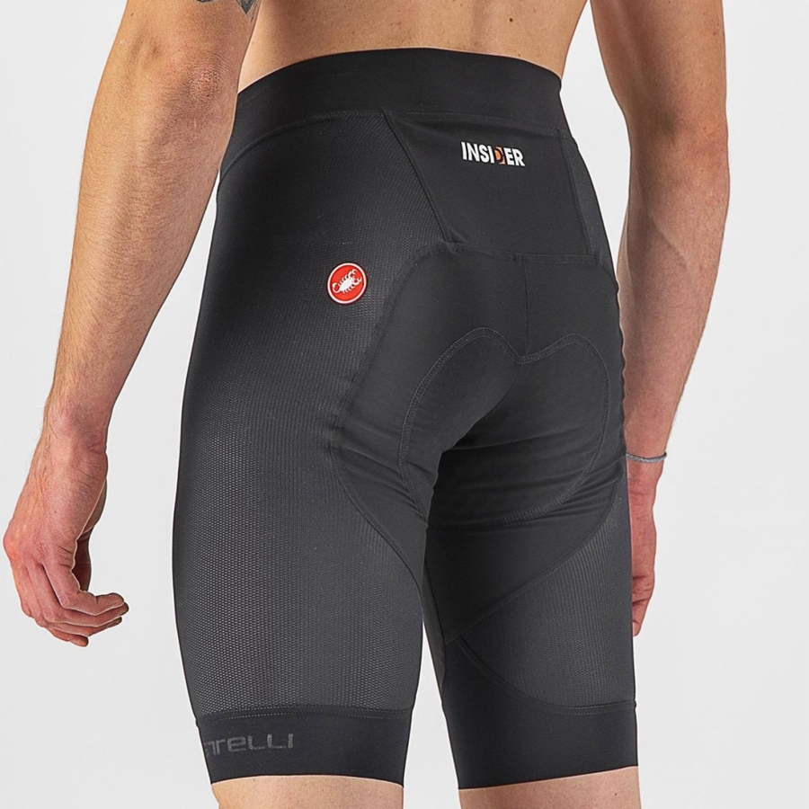 Black Men Castelli INSIDER Shorts | MHKT-86410