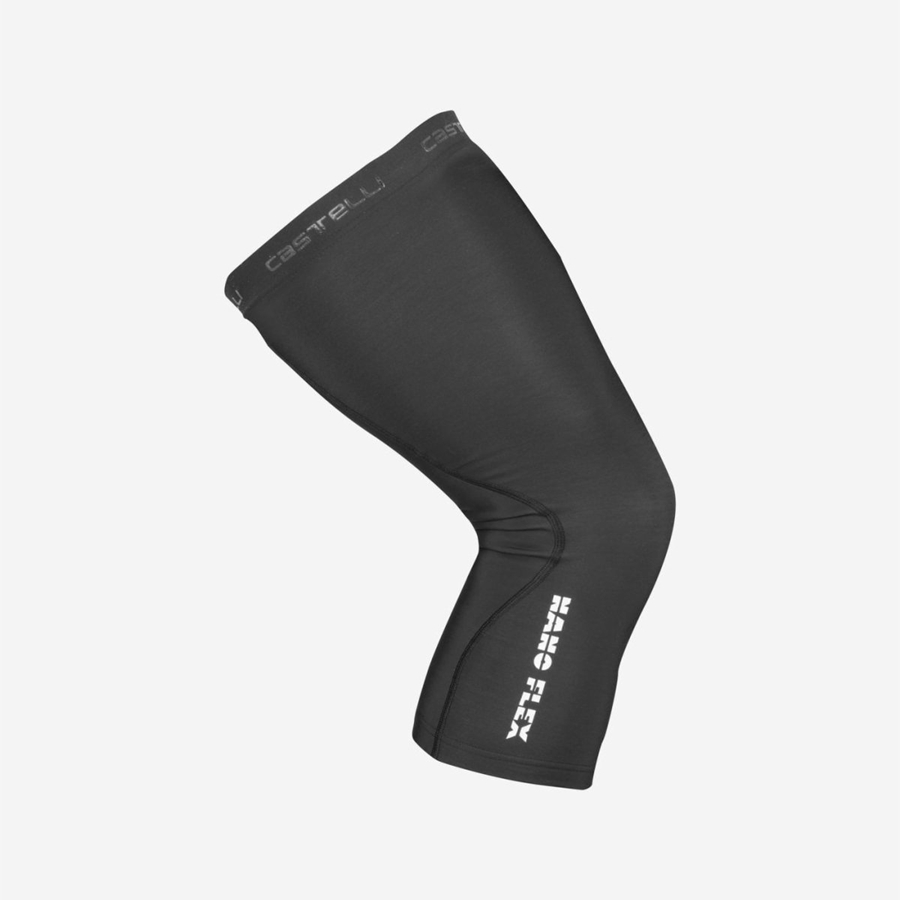 Black Men Castelli NANO FLEX 3G KNEEWARMER Leg Warmer | UVEQ-24587