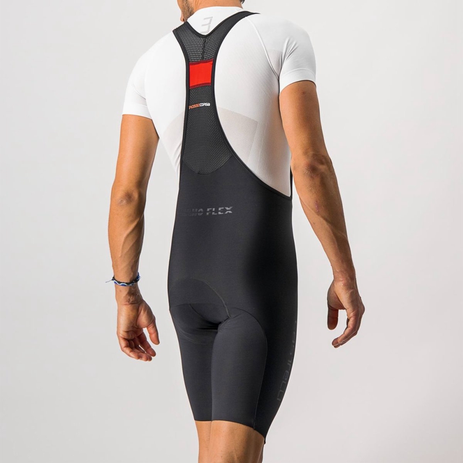 Black Men Castelli NANO FLEX PRO RACE Bib Shorts | KWGM-59027