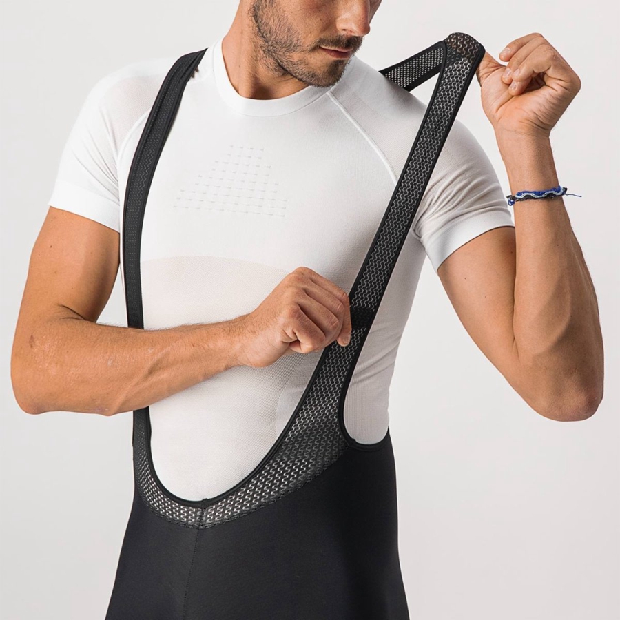 Black Men Castelli NANO FLEX PRO RACE Bib Shorts | KWGM-59027