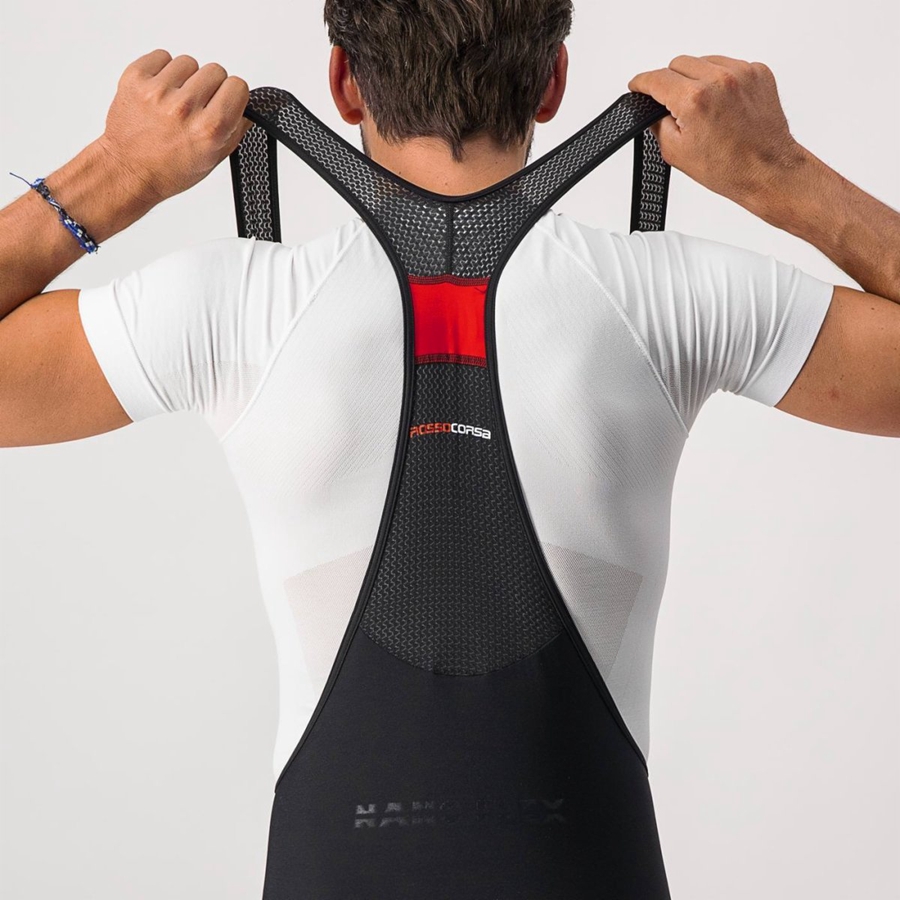 Black Men Castelli NANO FLEX PRO RACE Bib Shorts | KWGM-59027