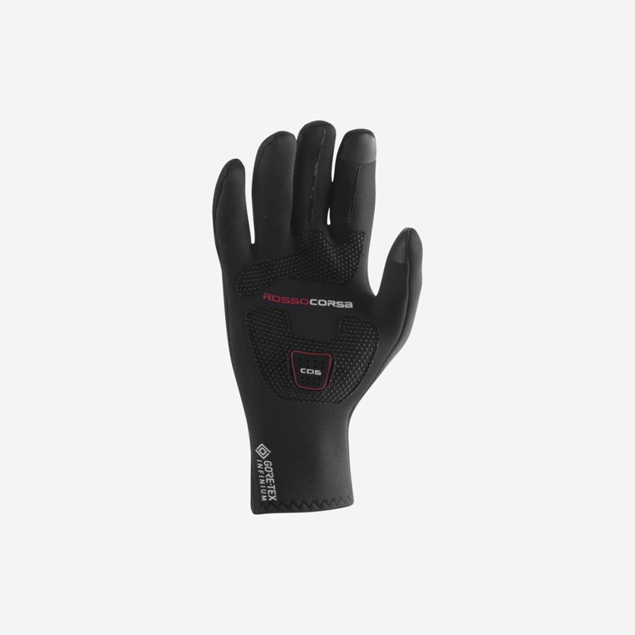 Black Men Castelli PERFETTO MAX Gloves | DOHA-87346