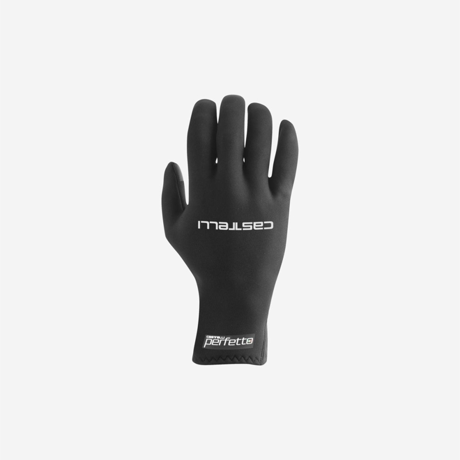 Black Men Castelli PERFETTO MAX Gloves | DOHA-87346