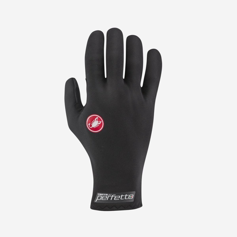 Black Men Castelli PERFETTO RoS Gloves | CQLH-81974