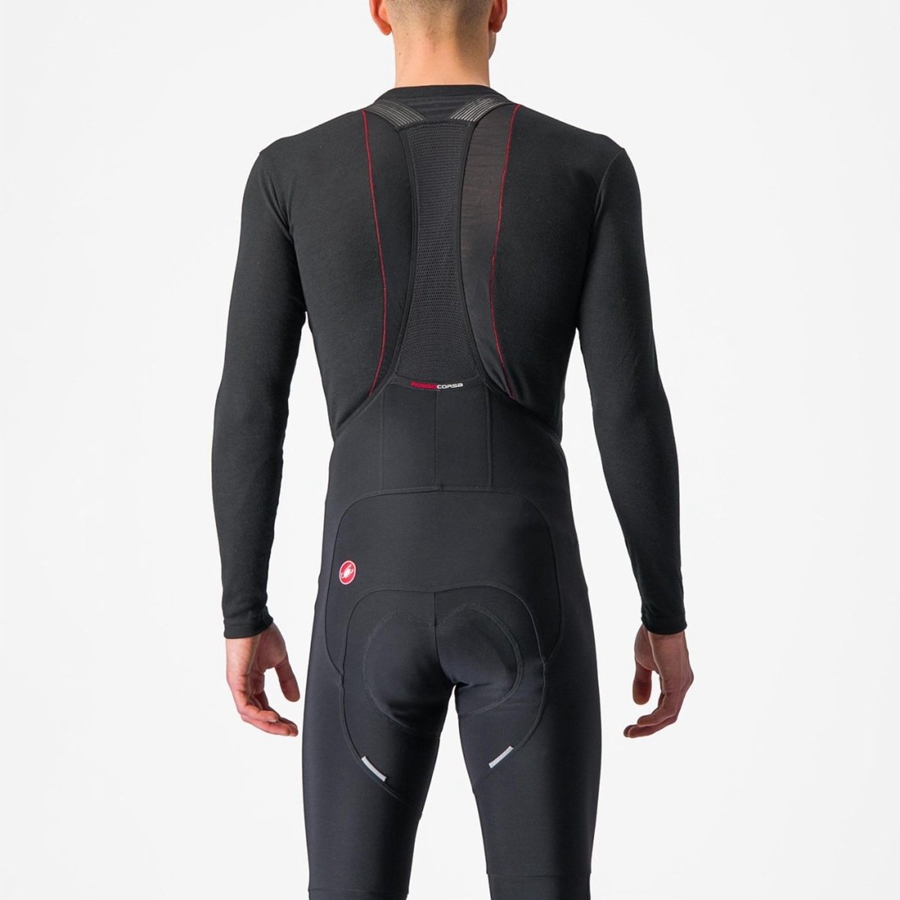 Black Men Castelli PROSECCO TECH LONG SLEEVE Base Layer | XCMF-84691