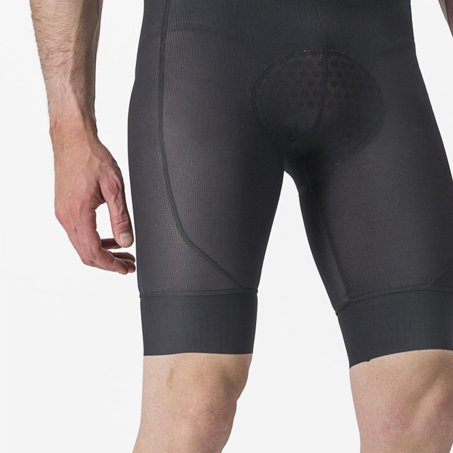 Black Men Castelli TRAIL LINER Shorts | SLGX-23045