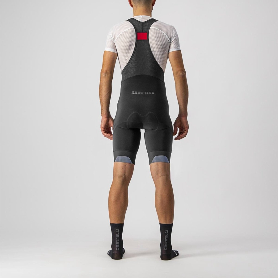 Black Men Castelli TUTTO NANO Bib Shorts | KHTA-53024