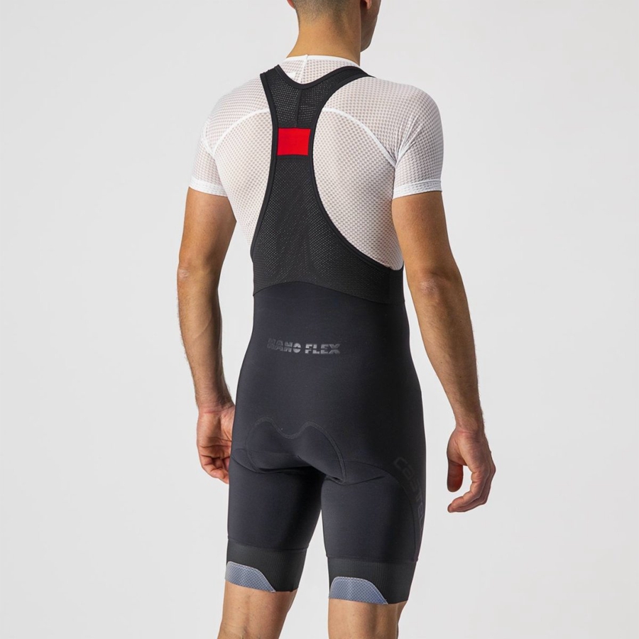 Black Men Castelli TUTTO NANO Bib Shorts | KHTA-53024