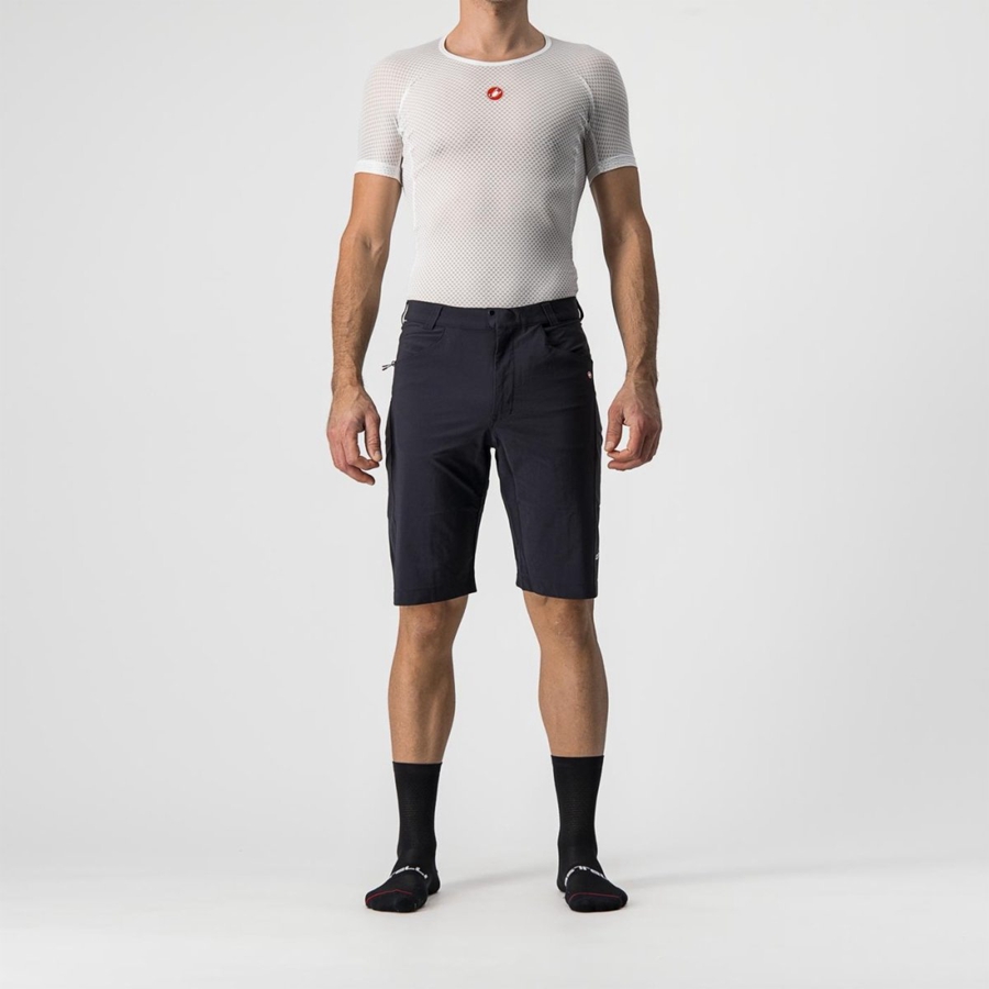 Black Men Castelli UNLIMITEDGY Shorts | XVOD-38710