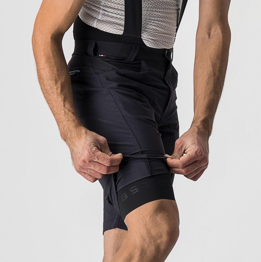 Black Men Castelli UNLIMITEDGY Shorts | XVOD-38710