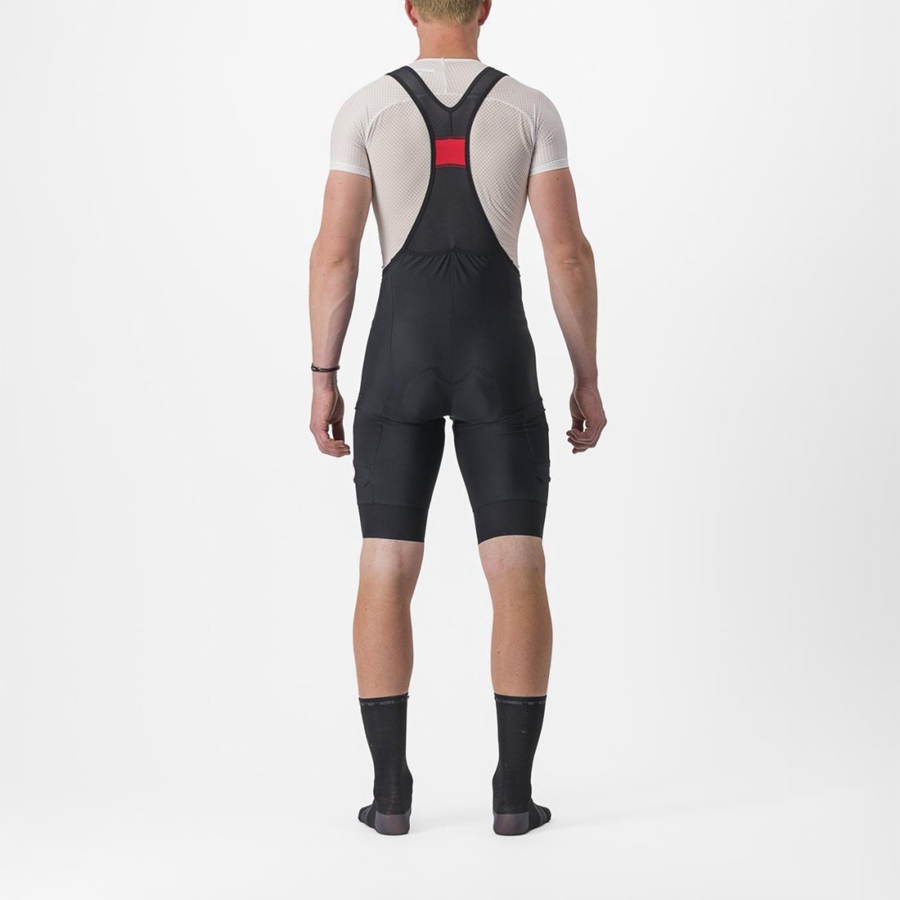 Black Men Castelli UNLIMITED CARGO Bib Shorts | DNPI-37951