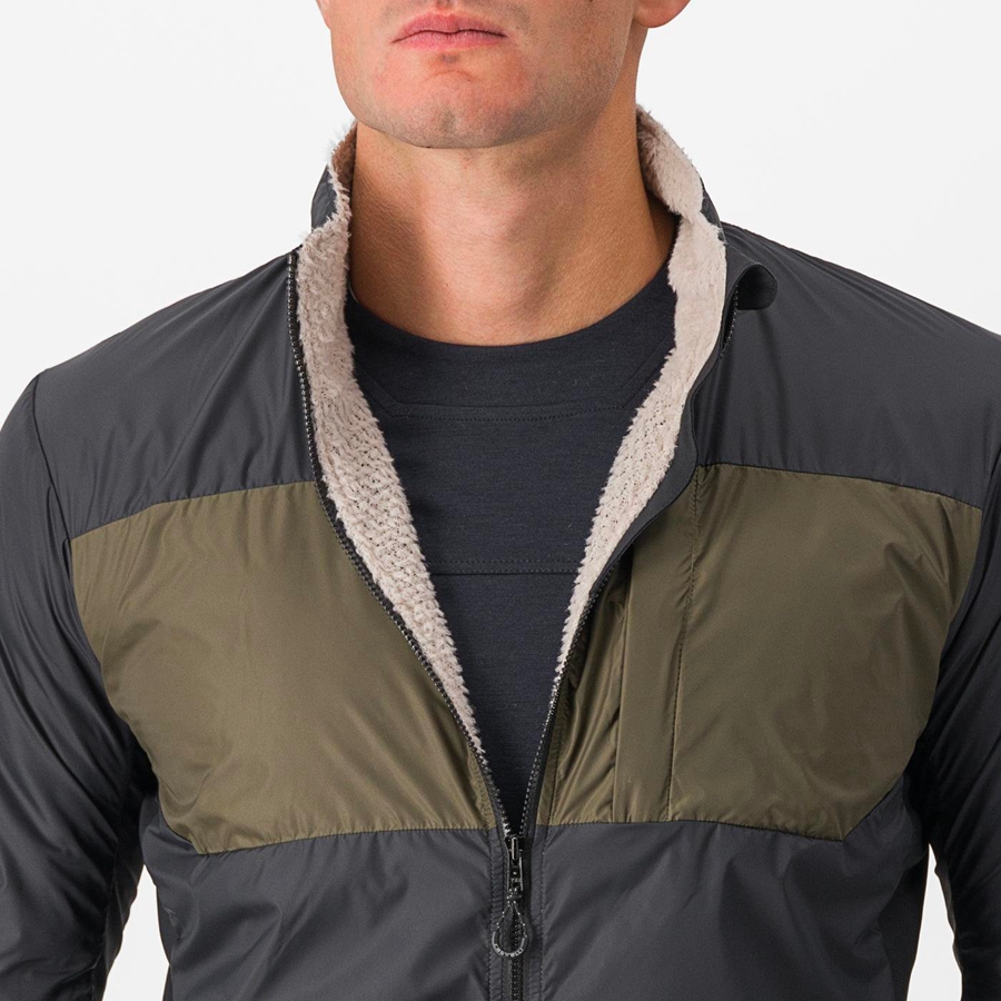 Black Men Castelli UNLIMITED PUFFY Jackets | BULE-02857