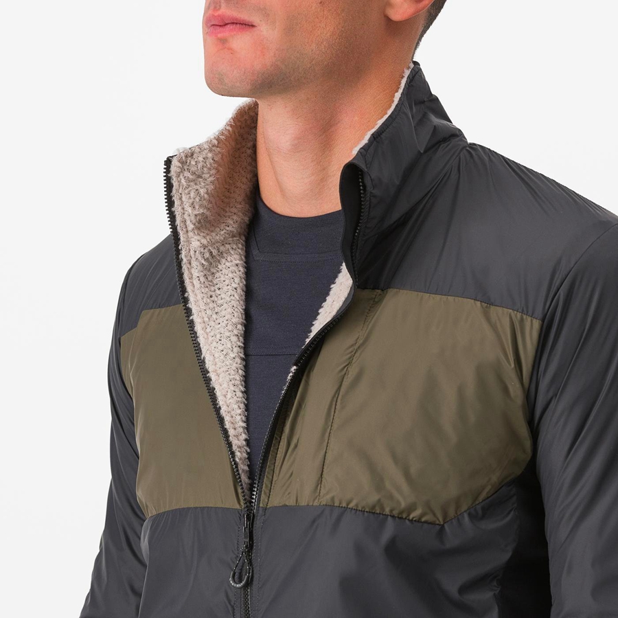 Black Men Castelli UNLIMITED PUFFY Jackets | BULE-02857