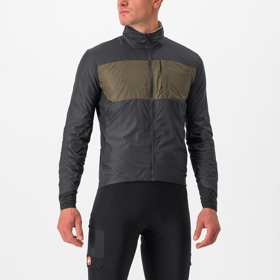 Black Men Castelli UNLIMITED PUFFY Jackets | BULE-02857