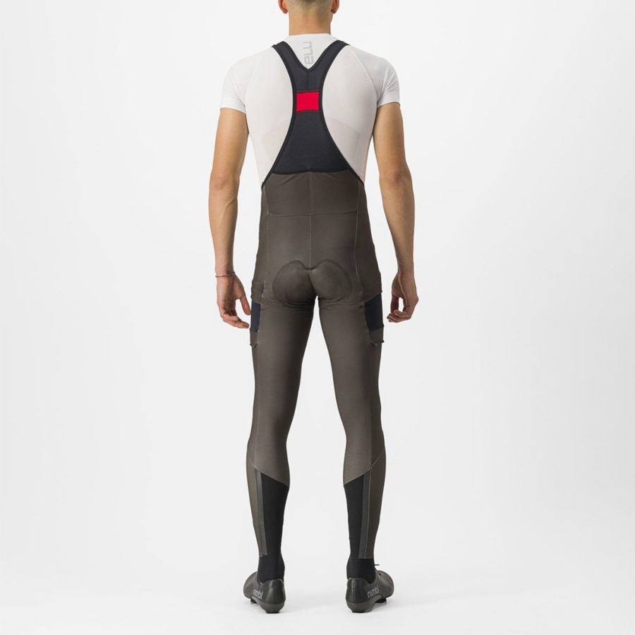 Black Men Castelli UNLIMITED TRAIL Bib Tights | JDXG-48712