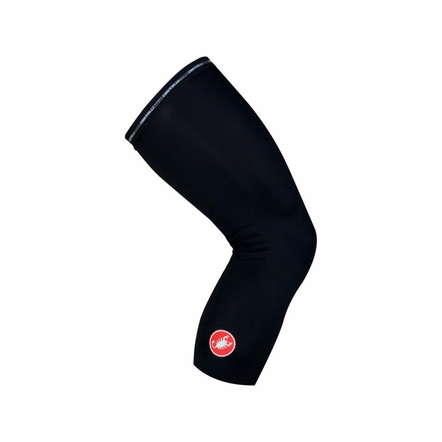 Black Men Castelli UPF 50+ LIGHT KNEE SLEEVES Leg Warmer | THFB-51074