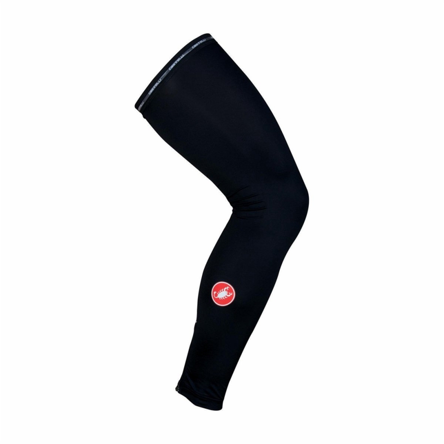 Black Men Castelli UPF 50 + LIGHT LEG SLEEVES Leg Warmer | BVGD-54973